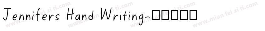 Jennifers Hand Writing字体转换